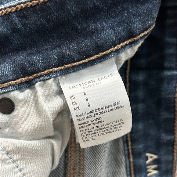 American Eagle Outfitters Next Level Stretch Frayed Denim Shorts 8 - Picture 3 of 5